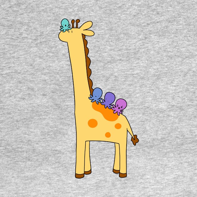 Giraffe with Octopi by saradaboru